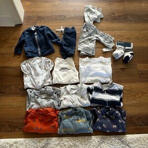 0-3 Month Baby Boy Clothing Lot